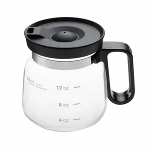 Mini Coffee Pot Mug 16oz – Glass Coffee Mug with Lid, Cute Coffee Cup That Looks Like a Coffee Pot, Spill Resistant Heat Resistant Glass Mug, Unique Coffee Lover Gift for Mom, Office Desk & Aesthetic Coffee Cup Drinkware Tea
