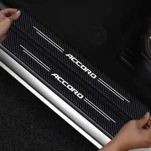 5pcs Car Door Sill Carbon Fiber Stickers, Anti-Scratch & Waterproof Protection, Durable Design for Honda Accord, Easy Installation, Car Interior Decor, Car Accessory