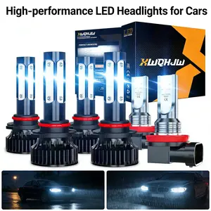 Universal Car LED Fog Lights 6Pcs 6000K Super Bright White Headlamp