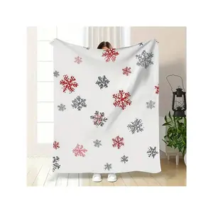 1pcs Comfortable Flannel Blanket, Intricate Snowflake Designs, Ultra-Soft & Warm, Camping, Sofa, Bed & Office - All-Season Versatile Blanket, Stylish Decor &, Great Indoor/Outdoor Use, Birthday Mother's Day Size 70x140cm/27. 56x55. 12 In