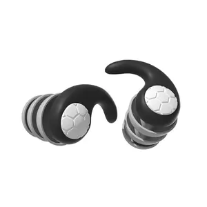 Swimming Earplugs, Three-Layer Design, Noise-Reducing Sleep Earplugs, Reusable Soft Silicone Earplugs, Comfortable and Durable