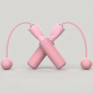 Cordless Ball Skipping Rope, 1 Pair Fitness Equipment Jump Rope, Portable Indoor and Outdoor Sports Equipment for Home Gym Workout, Valentine's Day Gift