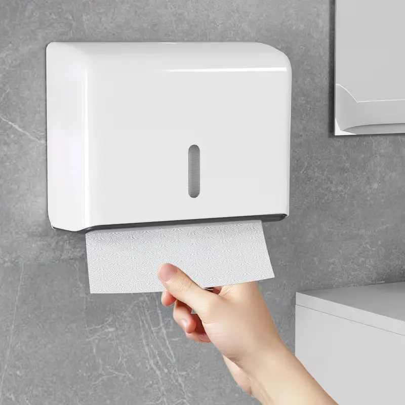 Wall-Mounted Bathroom Hand Towel Holder, No-Drill Toilet Paper Box, Kitchen Wall-Mounted Napkin Dispenser, Space-Saving Design, Bathroom Accessories