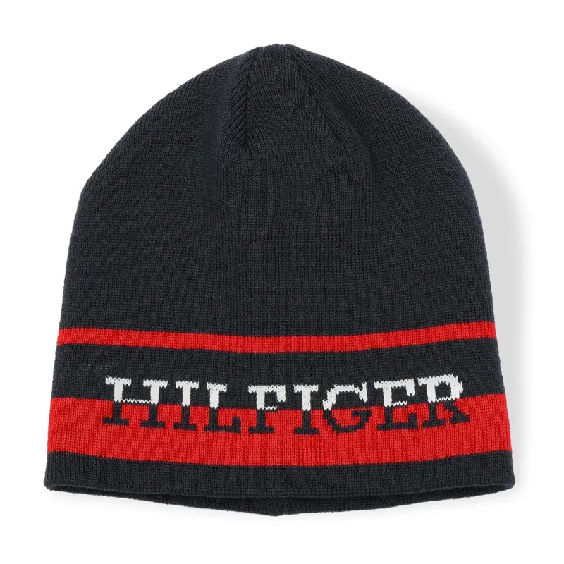 Tommy Hilfiger Split Monotype Cuff Hat | Classic Knit Beanie