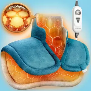【Pain Away】Graphene Heating Pad for Neck & Shoulder Pain, Weighted Electric Shawl with 6 Heat Settings, Auto Shut Off, Machine Washable – Perfect Christmas Gift for Women & Men professional  heating  pad multifunctional blanket
