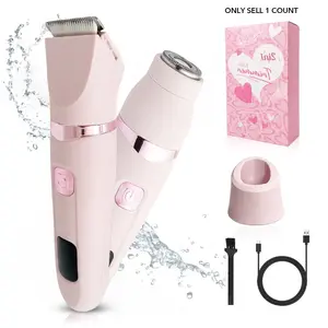 Electric Bikini Trimmer, 2-in-1 Body and Facial Hair Removal, Electric Shaver, Cordless Body Shaver, Replaceable Lady Razor, Cordless Hair Trimmer for Women, Portable Hair Trimmer, Festival Gift, Mother's Day Gift