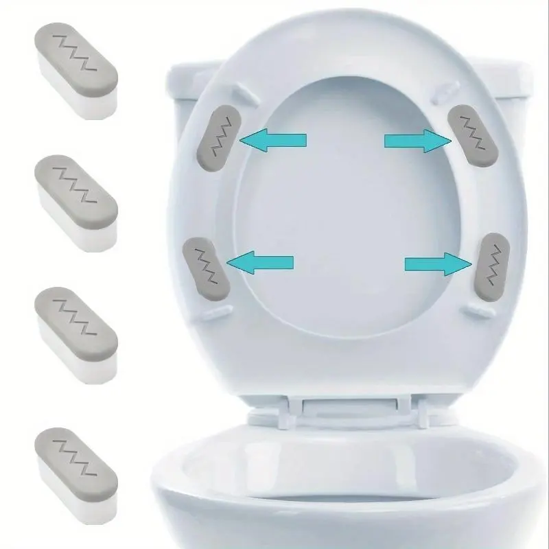 4pcs Toilet Seat Bumper, Bathroom Bidet Seat Bumpers With Strong Buffer And Adhesive Function For Bidet Attachment, Keep Your Toilet Seat More Secure And Comfortable Toilet Bumper Accessories