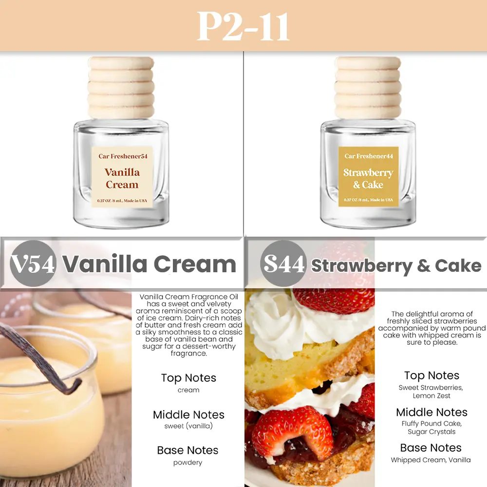 Vanilla & Strawberry Cake:V54,S44(2 bottles P2-11)