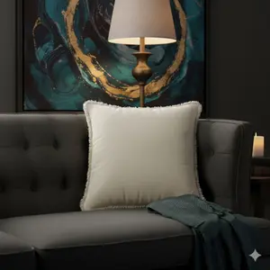 Oversized Square Solid Velvet Pillow with Fringe Trim – Yellow Decorative Throw Pillow by Threshold