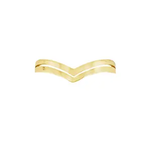 14k Double Chevron Ring