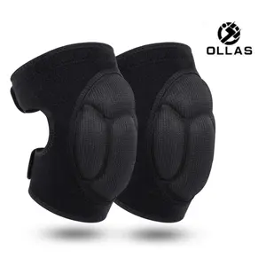 Ollas Adult Knee Pads for Gardening, Anti-Slip Collision Avoidance Kneepads with Thick EVA Foam, for House Cleaning, Construction Work, Volleyball, Football Dance Knee Sleeve, 1 Pair (Black)