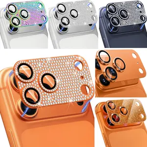 Camera Lens Protector for iPhone 17 Pro Max/ iPhone 17 Pro/ iPhone 16 Pro Max/ iPhone 16 Pro/ iPhone 15 Pro Max/ iPhone 15 Pro, [Shatterproof] [Strong Adhesion] Metal Aluminum Alloy Tempered Glass Camera Screen Protector