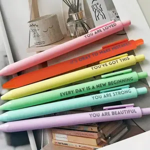 Sturdy Built-In Pocket Clip for Portable Carry, Durable Retractable Motivational Rollerball Pens Easy to Attach to Notebook, Pocket or Bag, Perfect On-The-Go Writing Supplies for Work and Travel