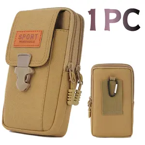 1 outdoor phone storage bag, made of durable and wear-resistant materials, with multiple zippered compartments, suitable for 7-12 inch phones, available in multiple colors, suitable for both men and women, perfect for outdoor use and daily commuting
