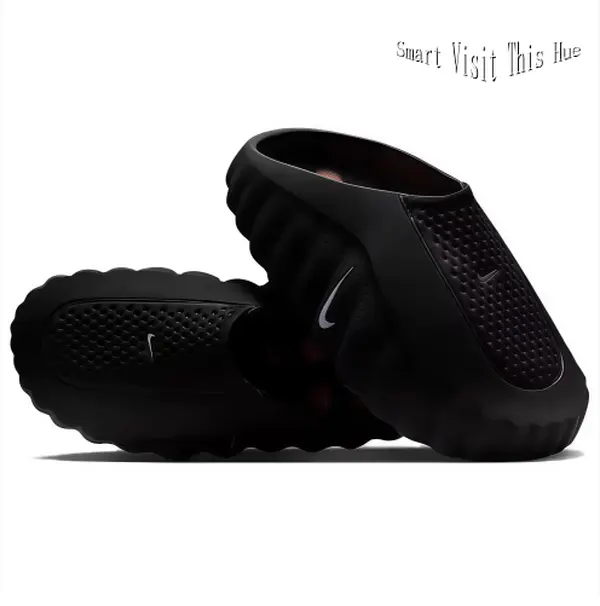 All-Black Breathable Foam Slippers, Perforated Clogs with Cushioned Insole, Comfortable Footwear for Indoor Loungewear & Daily Use