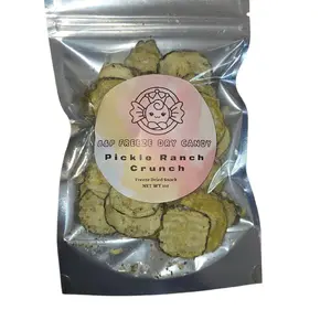 Freeze-Dried Pickle Chips with Ranch, Pickle Ranch Crunch Snack. ***Not too salty***