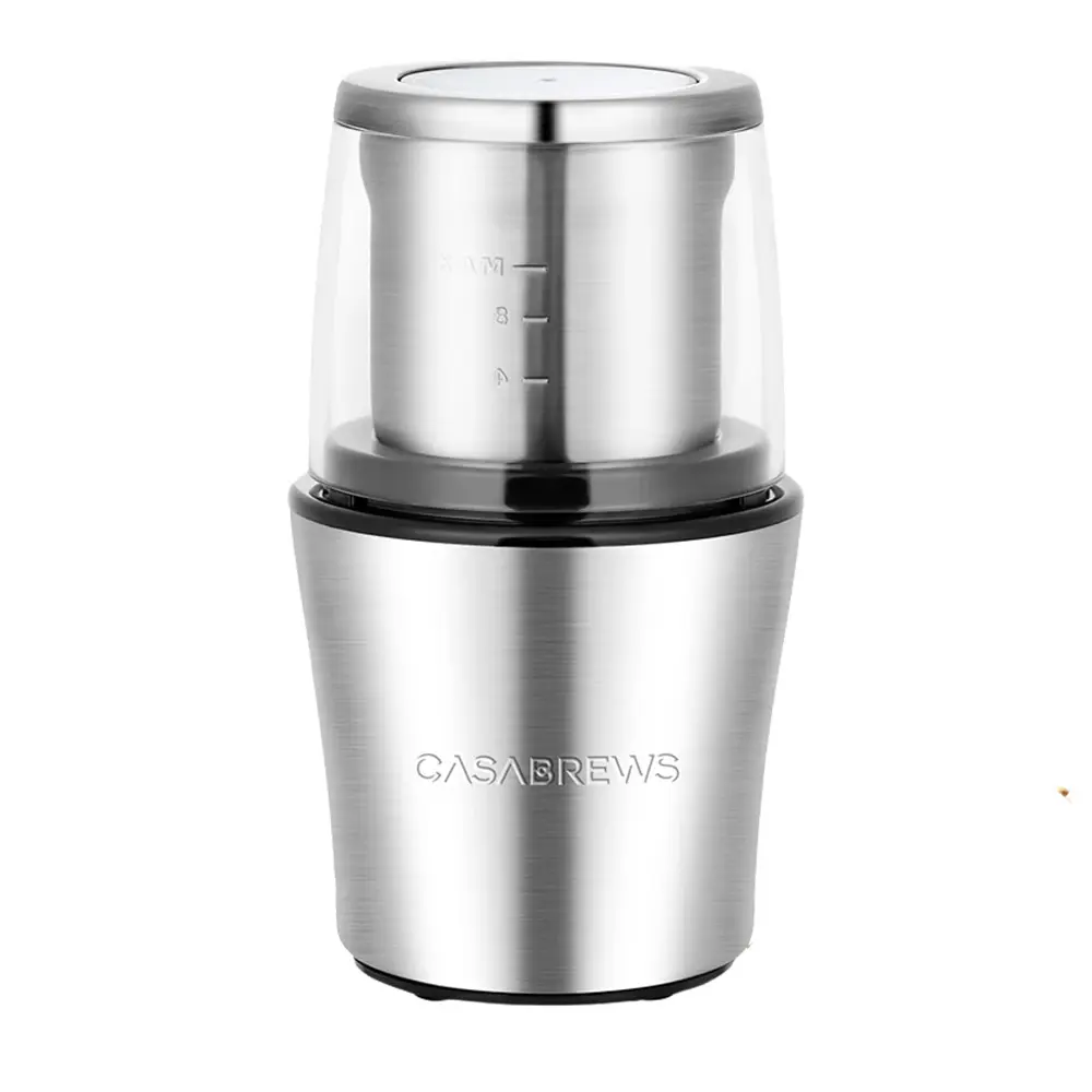 CASABREWS KWG130 Electric Stainless Steel Blade Coffee Grinder - Fast and Efficient Grinding, for Coffee Beans & Spices, Compact Body, Daily Household Kitchen Brewing Appliance