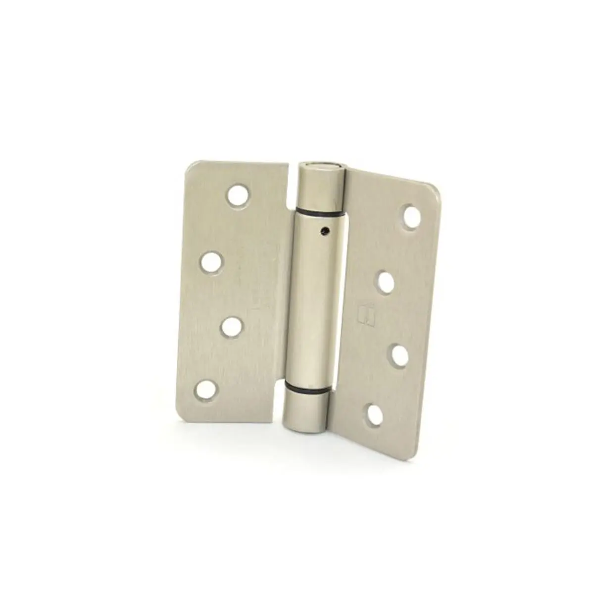 212 MAIN Steel Hinge, 4x4 in. Radius Corner Full Mortise Residential Use Hinge with Adjustable Tension & Staggered Holes, 0.25 in. Thickness, Set of 2