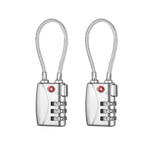 ZHEGE Luggage Padlock with Open Alarm Indicator Suitable For Gym Lockers Briefcases Laptop Bags (2 Pcs)