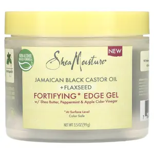 SheaMoisture Jamaican Black Castor Oil + Flaxseed, Fortifying Edge Gel, 3.5 oz (99 g)