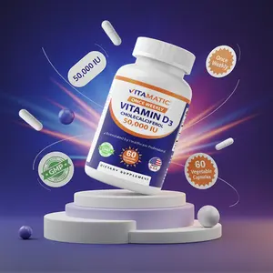 Vitamatic Vitamin D3 50,000 IU as Cholecalciferol Once Weekly Dose 1250 mcg 60 Veggie Capsules