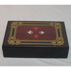 Card Case Box with 4 Suits Design for 2 Decks of Cards