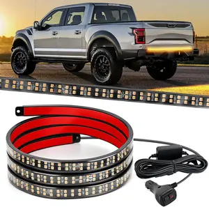 Nilight 60 Inch Truck Tailgate Strobe Light Strip Tail Bar Rear Window Working Lamp Ultra-Bright Double Row 360 LED for Pickup Trailers Construction Vehicles Car SUV, Amber summervibes