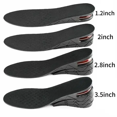 Height Increase Insoles Air Cushion Elevator Shoe Insole Lifts Kits Inserts for Men Women Taller Insoles 1.2-3.5inch Variable Height Footwear