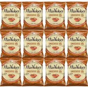 Miss Vickie's Smokehouse BBQ Potato Chips, 1.375 Oz Bags, Pack of 12, Bundled by Shoppyway Snack Crunchy Sweet Tangy Crispy