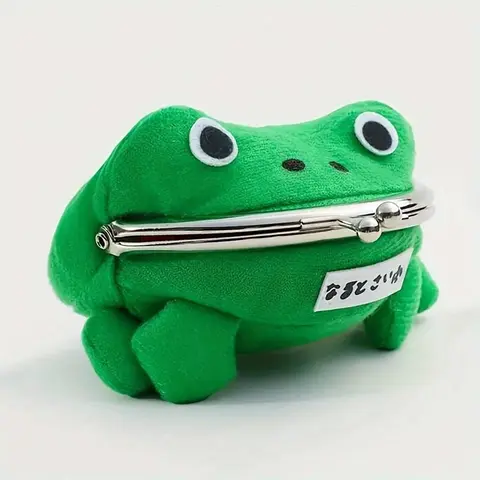 Cute Cartoon Frog Design Portable Coin Purse, Fashionable and Practical Kawaii Wallet with Gift Bag for School & Outdoor Use, Creative Gift for Friends, Coin Wallet, Coin Pouch