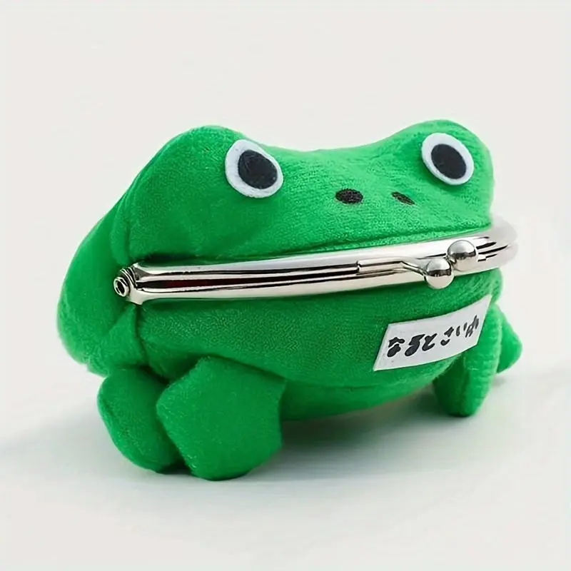 Cute Cartoon Frog Design Portable Coin Purse, Fashionable and Practical Kawaii Wallet with Gift Bag for School & Outdoor Use, Creative Gift for Friends, Coin Wallet