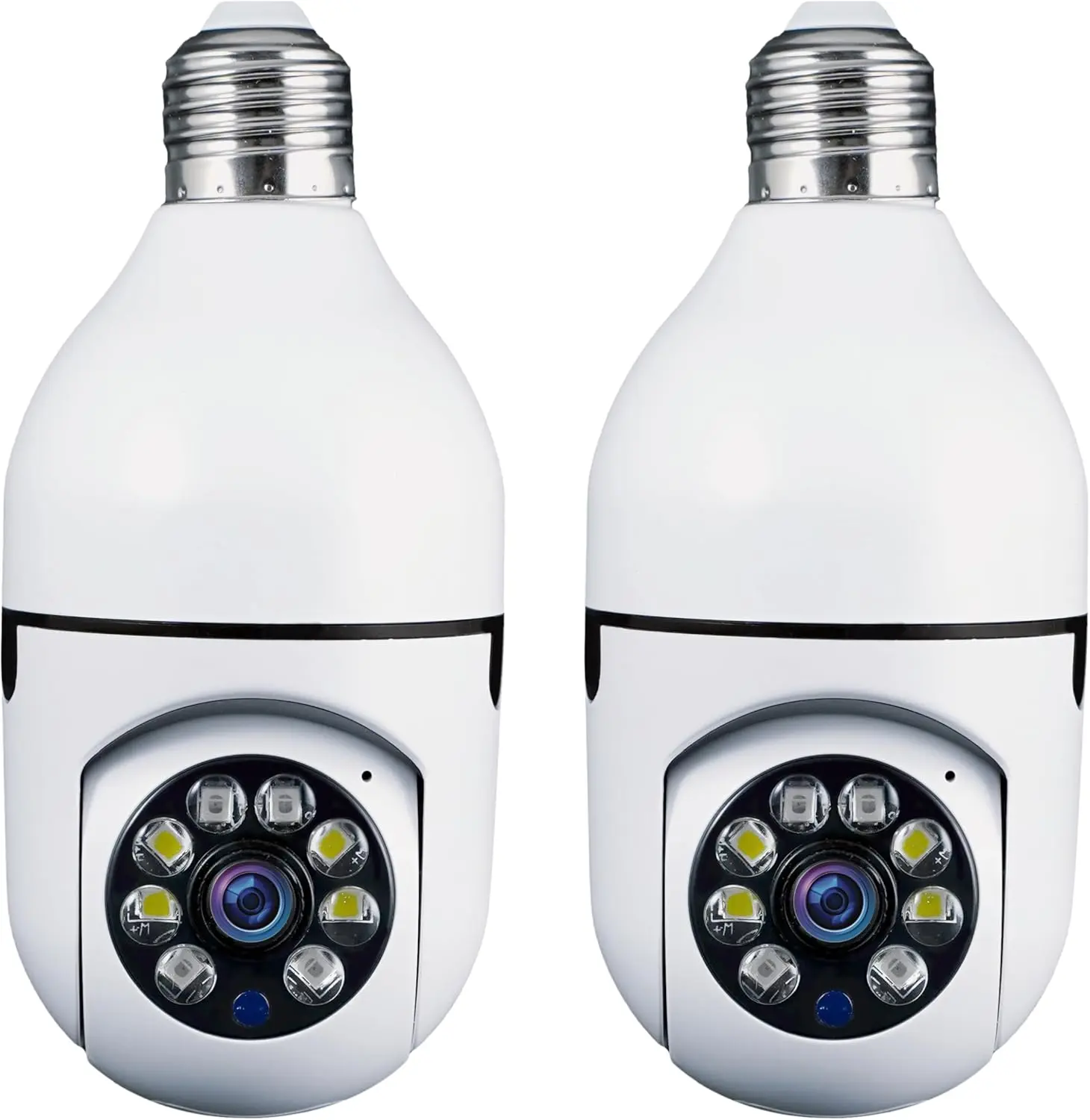 2pcs indoor wall-mounted camera, HD display, motion tracking,  two-way talk, supports SD card storage.