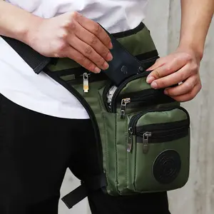 Cycling Waist Leg Bag Multifunctional Tactical Military Fan Bag Mountaineering Outdoor Fishing Leg Bag Men's Bag Sports Crossbody Breast Bag