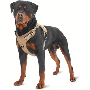 Reflective Service Dog Vest No-Pull Harness with Control Handle Durable Polyester Military Style Hand Wash Only for Practicality and Functionality,summerwins