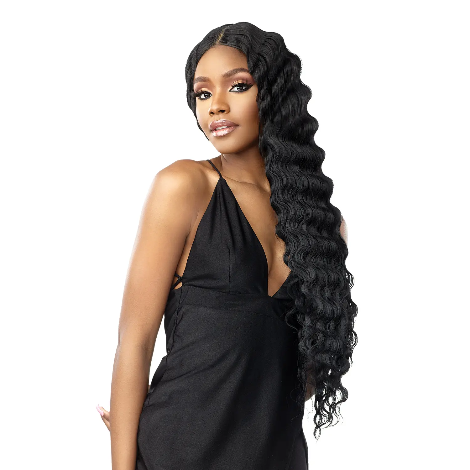 VICE CO. Sensationnel Vice Unit 6 Deep Wave Synthetic Lace Front Wig with HD Lace, Pre-Plucked Hairline, Baby Hair & 5" Deep Hand-Tied Parting, Artificial Wig, Deep Wave Wig