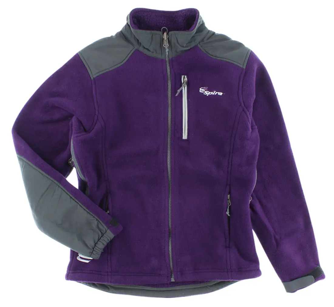 Spira Women's Tech Fleece Jacket - Purple, Long Sleeve Activewear Top with Zippers, Women's Outerwear Coat, Tops, Coats