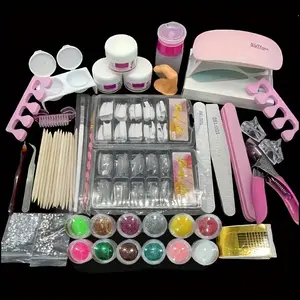 Acrylic Nail Aer Powder & Nail Polish Curing Lamps & Accessories, 1 Set Professional Nail Art Set for Beginners, Nail Art Tools for Women, Nail Art Kit, Nail Tech Supplies