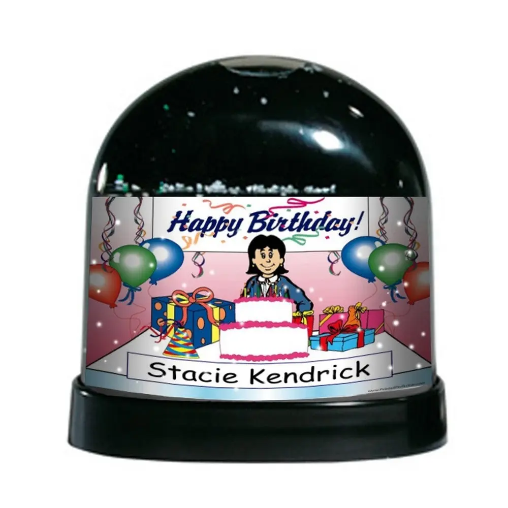 Birthday Party, Female - NTT Personalized Snow Globe