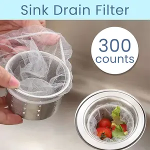 300 counts disposable dishwashing sink drain fine mesh strainer, Simply toss after use—no messy cleanup.