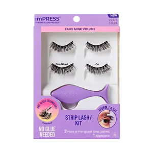 imPRESS Falsies Pre-Glued Strip Lashes Kit - Faux Mink Volume