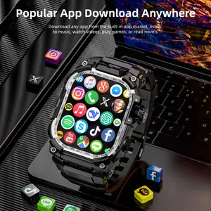 LOKMAT APPLLP 7 MAX Android System Smartwatch ，With a Rotatable Camera, Taking Photos, Recording Videos And Making Video Calls，Supports SIM Card For Making Calls，2.06-inch AMOLED Screen, Download Apps, WIFI and GPS Functions.