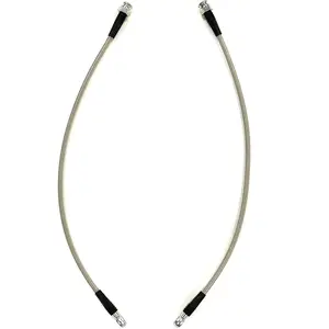 Universal Braided Stainless Brake Hose, 16 Inches Long with 7/16 Inch Banjo Hole (Does Not Include Hardware) Made in USA