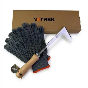 2026 Crack Weeder Tool Stainless Steel Manual Grass Puller with Beech Wood Handle for Sidewalk Driveways Patio Paver Narrow and Wall Gaps Garden