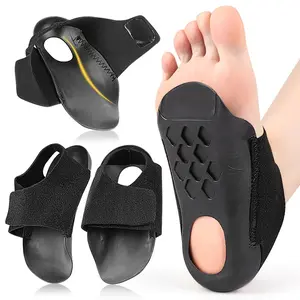 1 Pair Black Arch Support Insoles with XO Leg Rotator Half Inserts & Heel Cups - Ergonomic Heel Lift & Arch Support, All-Season Comfortable Polyester Shoe Inserts for Sneakers, Boots, Casual Shoes - Durable Orthotic Insoles for Flat Feet