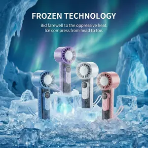 Portable Handheld Turbo Cooling Fan, 199-Speed Adjustable, Digital Display, 3-in-1 Rechargeable Fan for Summer Travel & Outdoor Activities