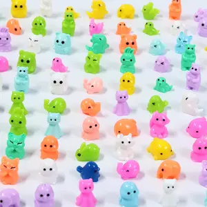 50/100pcs Mini Resin Land Animal Models, Colorful Small Animals for DIY Crafts, Fairy Garden Decor, Aquarium Ornament, Party Gifts, Garden Sculptures Statues