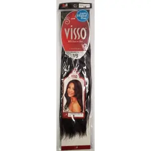 Bobbi Boss Visso 100% Human Hair Weave, 12 inch, 1B, Smooth Luxurious Texture, Unisex