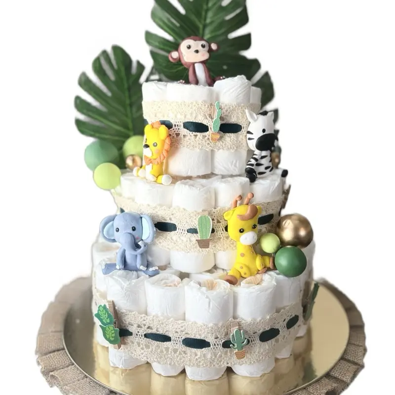 Safari Theme Diaper Cake