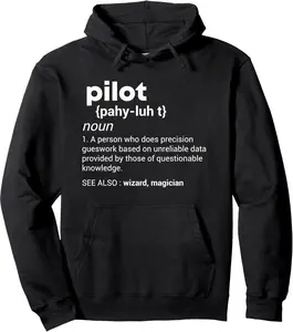 Funny Pilot Definition design Airplane Jet Aviation Graphic Pullover Hoodie