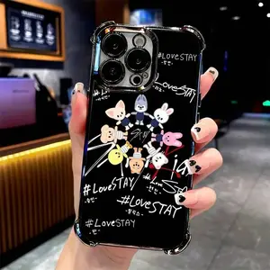 Popular K-pop Cartoon Phone Case Suitable For Iphone 17, 16, 15, 14, 13, 12, 11 Pro Max Air Plus,Samsung Galaxy S26 S25 S24 S23 S22  Shockproof Transparent Soft Back Cover